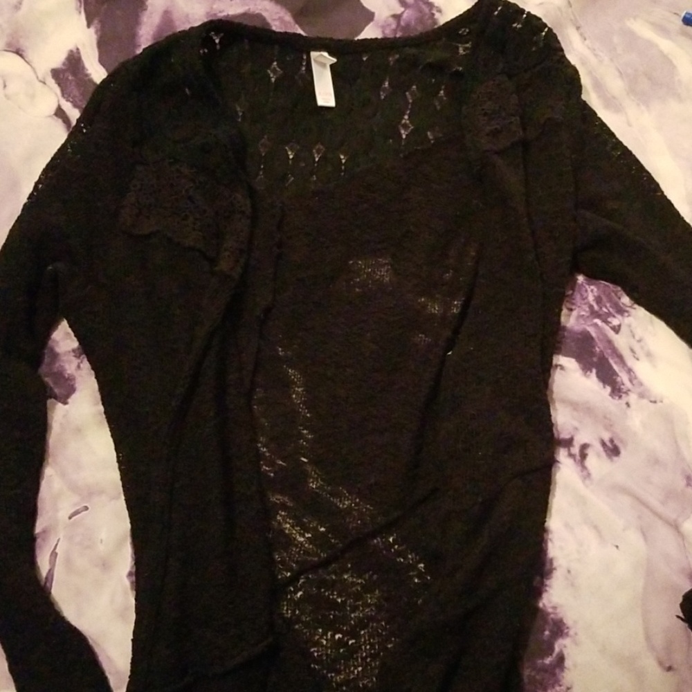 Black lacy cardigan